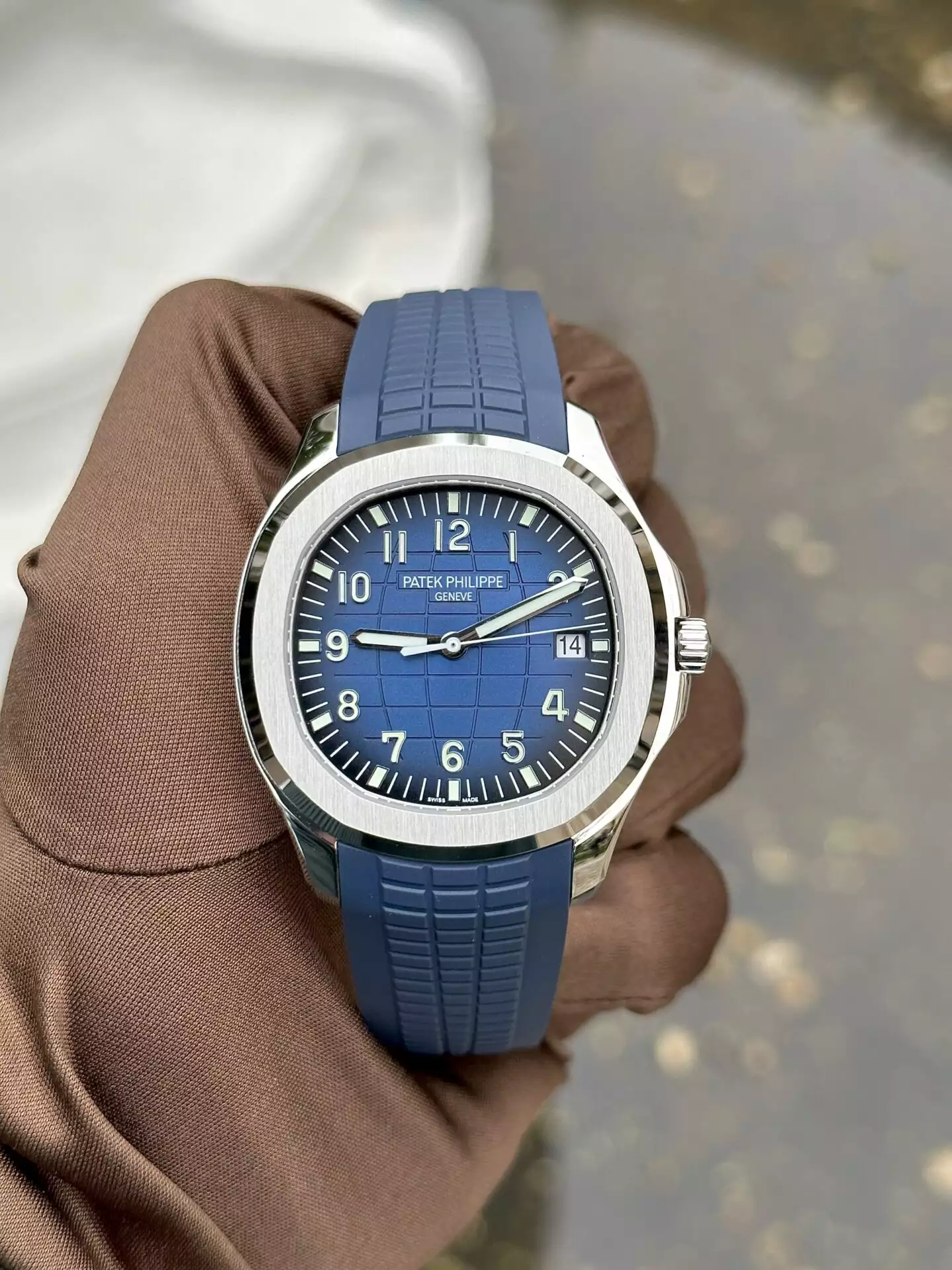 Patek Philippe Aquanaut 5168G – 20th Anniversary – Blue Dial Strap Men’s Watch 42.2mm ( Replica )