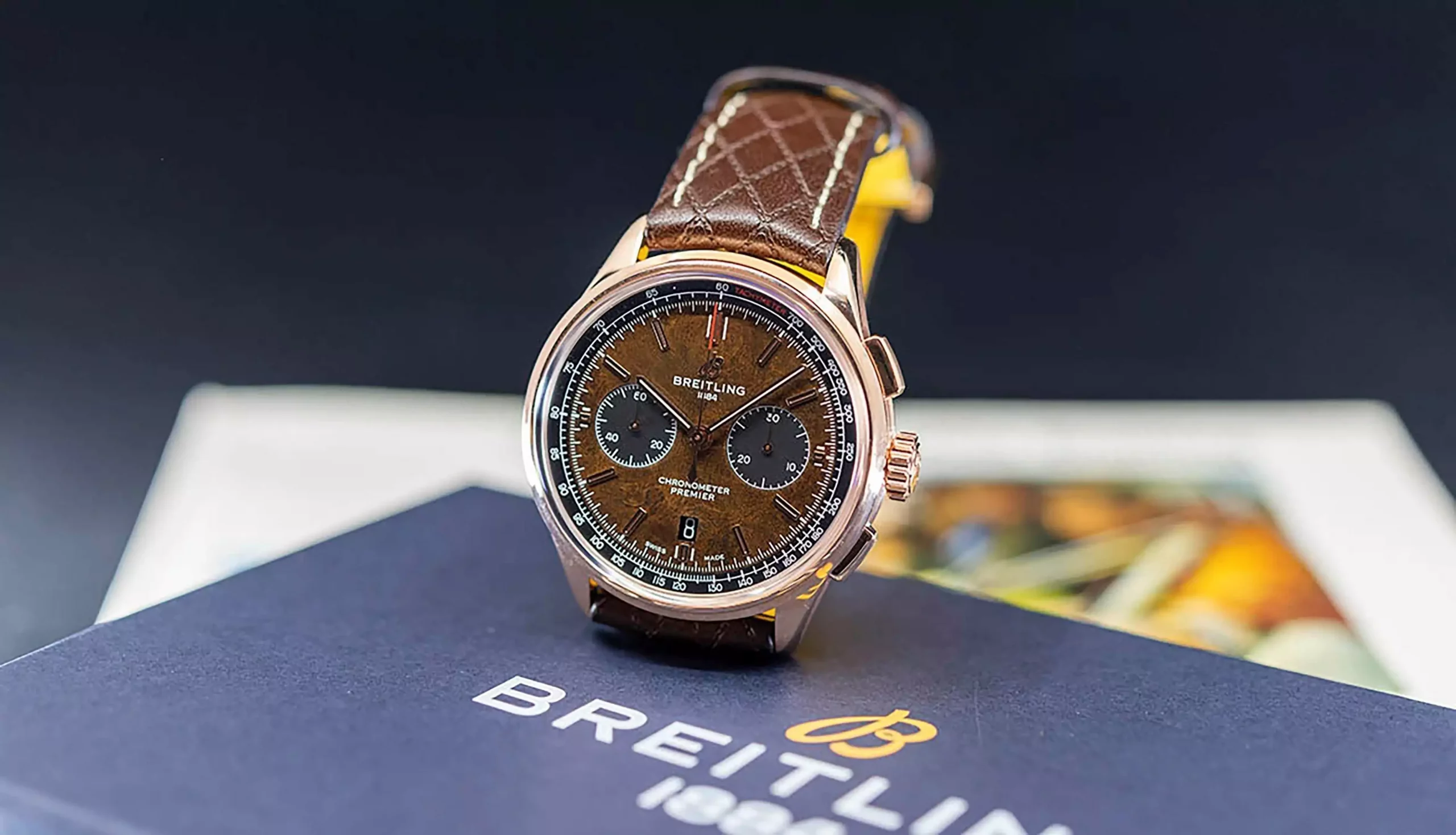 Breitling RB01181A1Q1X1 Premier B01 Chronograph 42 Bentley Centenary Limited Edition, 18k Red Gold Brown dial ( Replica )