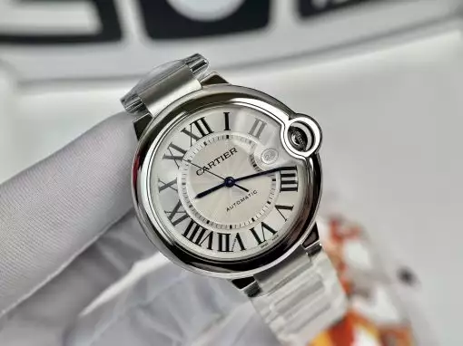 Cartier Ballon Bleu De Cartier W69005Z2 Silver Dial Stainless Steel Watch 42mm ( Replica )