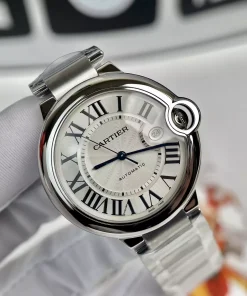 Cartier Ballon Bleu De Cartier W69005Z2 Silver Dial Stainless Steel Watch 42mm ( Replica )