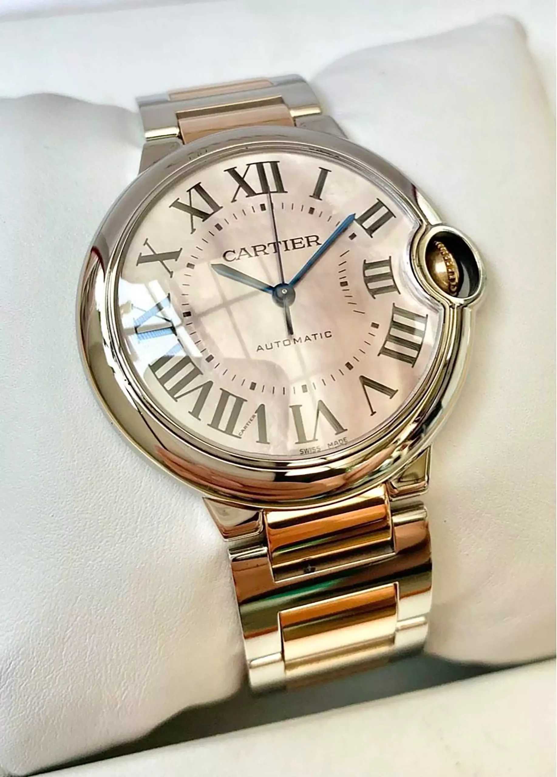 Cartier  Ballon Bleu De Cartier Silver Opaline Dial Men’s Watch Item No. W2BB0022 ( Replica )