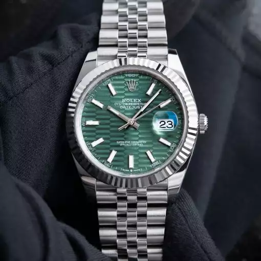 Rolex Datejust 41 Green Motif Jubilee Steel Bracelet 126334 41mm Men’s Watch ( Replica )