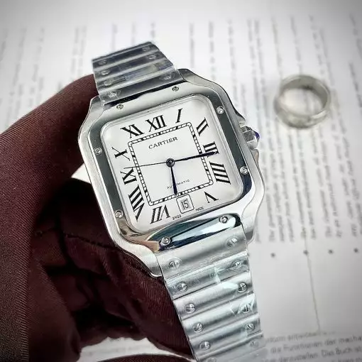 Cartier Santos De Cartier 40mm White Dial Steel WSSA0018 ( Replica )