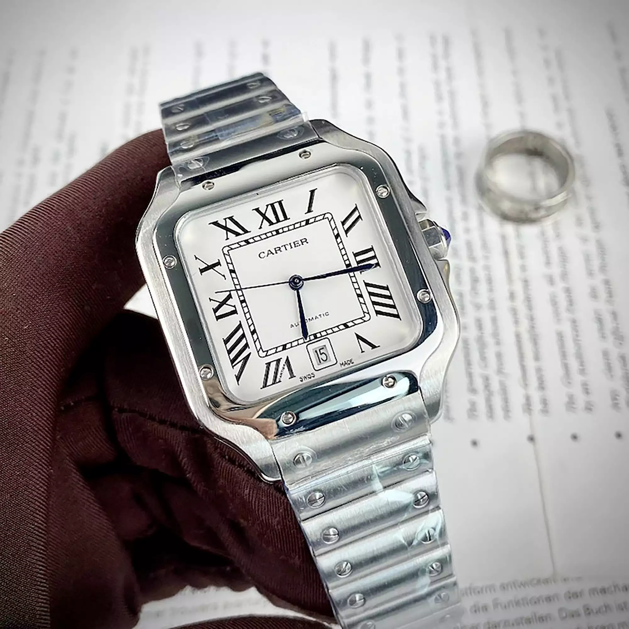 Cartier Santos De Cartier 40mm White Dial Steel WSSA0018 ( Replica )