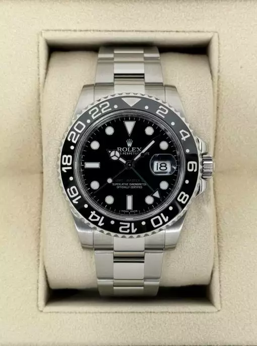 Rolex GMT-Master II 116710LN Stainless Steel Black Dial 40mm Men’s Watch ( Replica )