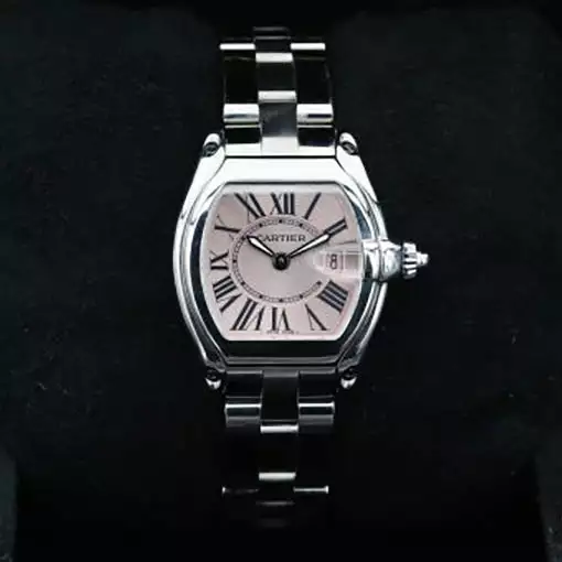 Cartier Roadster W62017V3 36.5mm Pink Stainless Steel Ladies Watch ( Replica )
