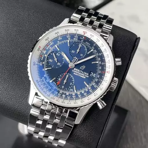 Breitling Navitimer Blue Dial GMT Bracelet Steel Watch A13324121C1A1 41mm ( Replica )