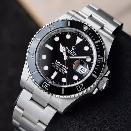 Rolex Submariner Date Stainless Steel Black Watch 1608