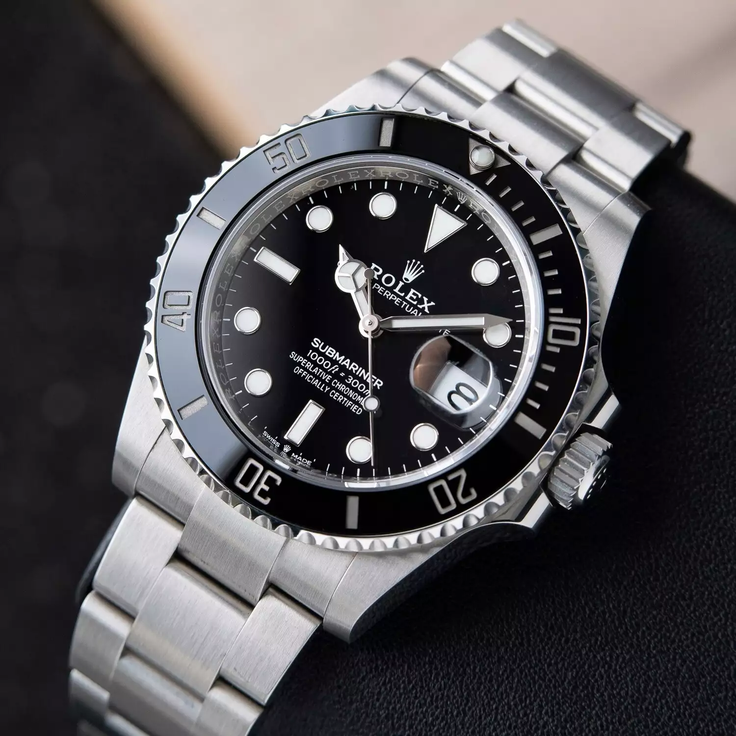 Rolex Submariner Date Stainless Steel Black Watch 1608