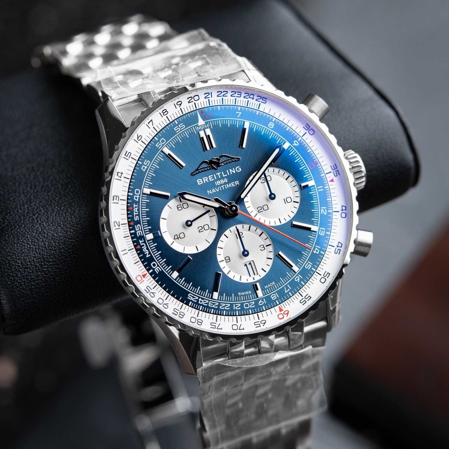 Breitling Navitimer 1 B01 Chronograph UNWORN Blue Dial Bracelet 46mm
