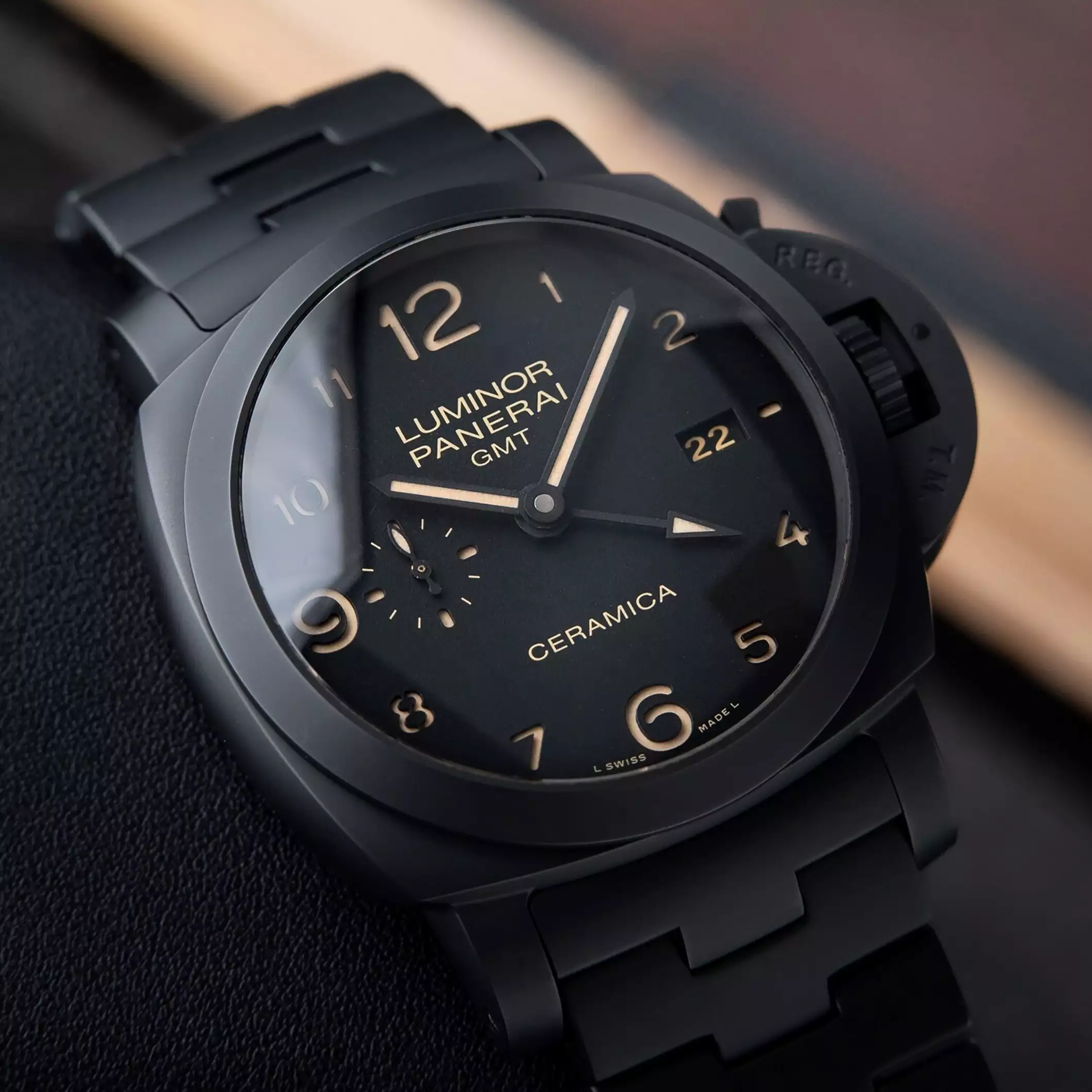 PANERAI Luminor 1950 Tuttonero GMT Black Dial Men’s Watch Item No. PAM00438 ( Replica )
