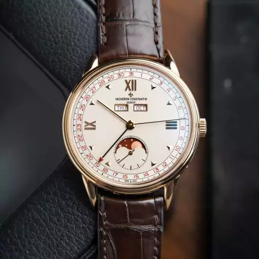 Vacheron Constantin Historiques 1948 Triple Calendar Red Limited Edition Rose Silver Champagne Dial ( Replica )