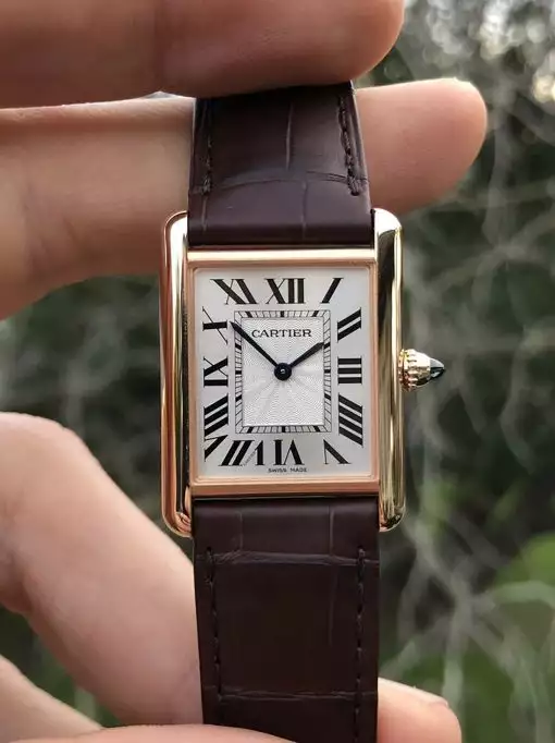 Cartier Tank Louis Cartier WGTA0011 Gold Plated Stainless Steel Small 33.7 mm x 25.5 mm Men’s Watch ( Replica )