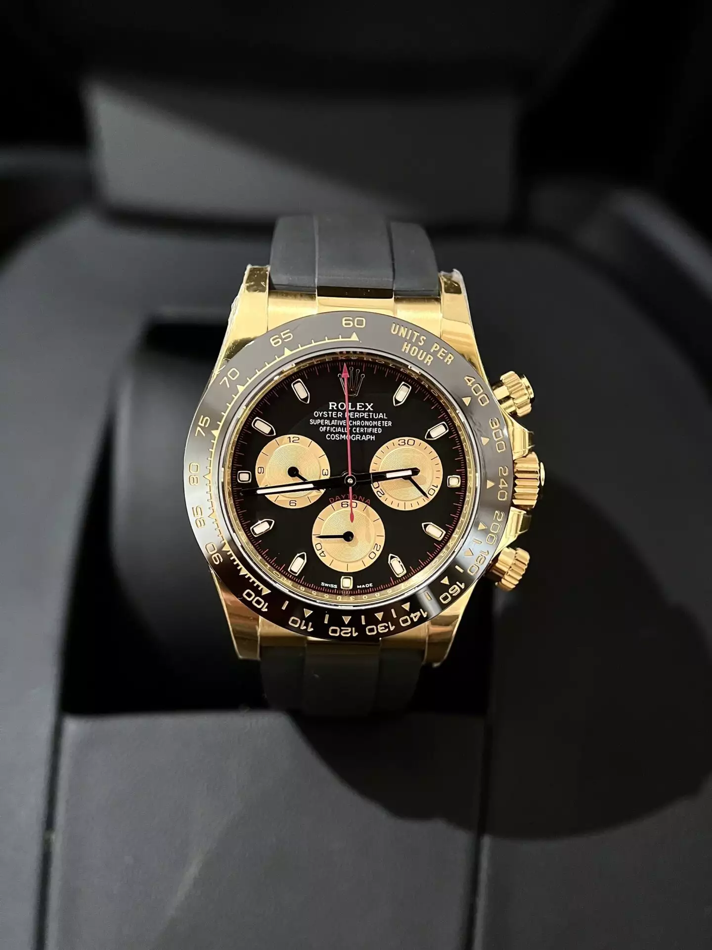 Cosmograph Daytona Chronograph Automatic Men’s Oysterflex Watch 116518BKCSR ( Replica )