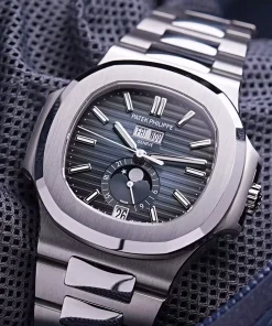 Patek Philippe Nautilus Blue Dial Moonphase Annual Calendar 5726/1A-014 ( Replica )