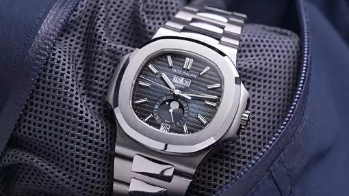 Patek Philippe Nautilus Blue Dial Moonphase Annual Calendar 5726/1A-014 ( Replica )