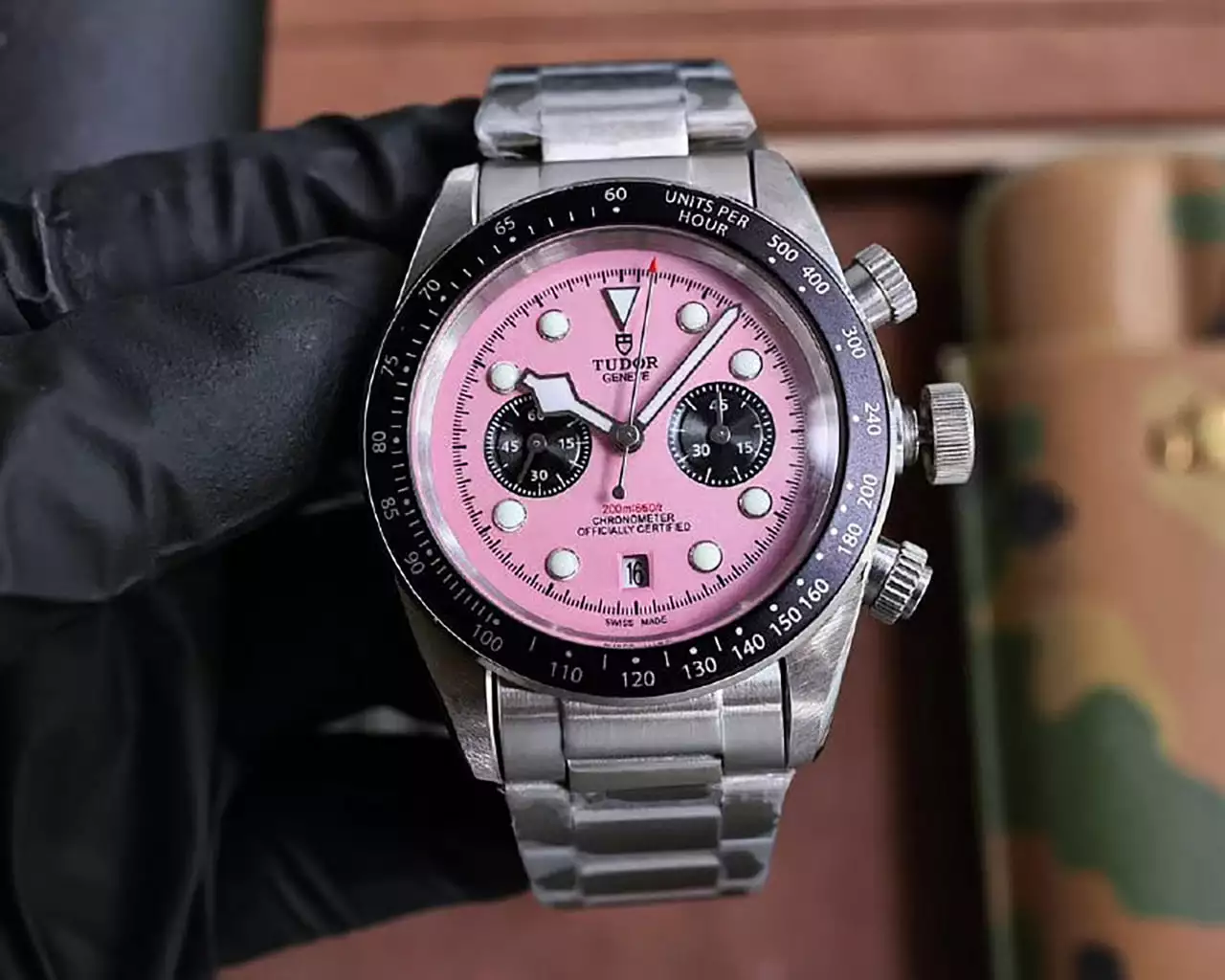 Tudor Black Bay Chrono 2024 Black Bay Chrono Pink Dial Stainless Steel 79360N ( Replica )