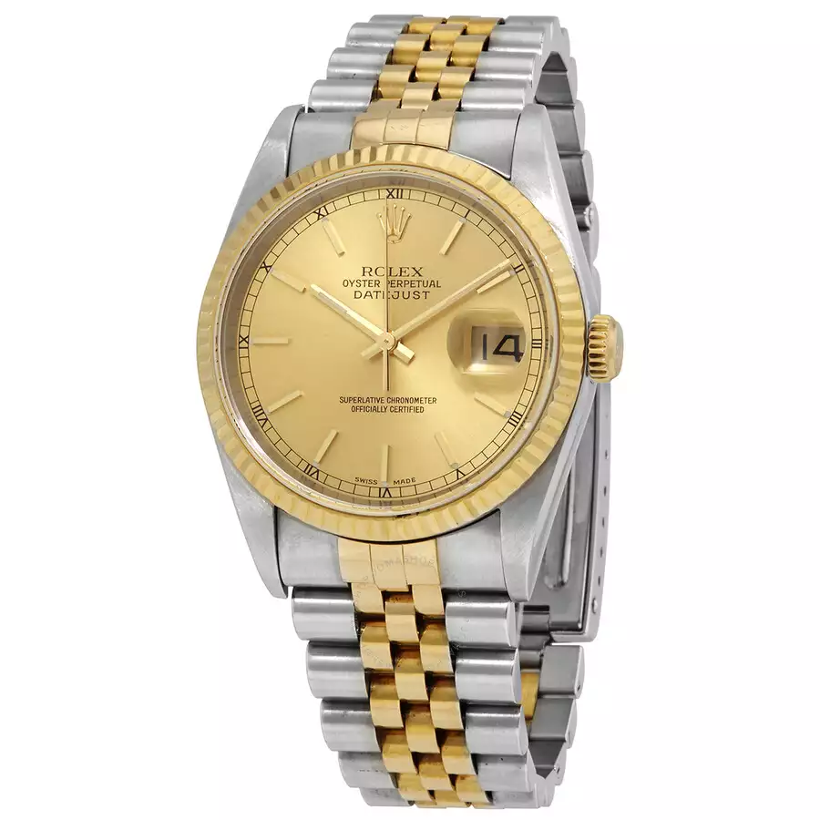 ROLEX  Datejust 36 Automatic Gold Dial Men’s Watch Item No. 16233 CSJ ( Replica )