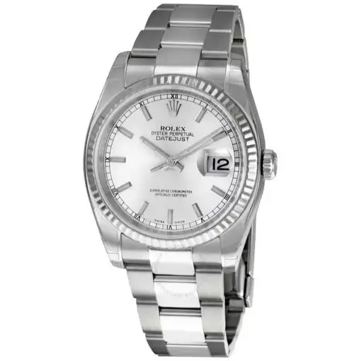 ROLEX  Oyster Perpetual Datejust 36 Automatic Chronometer Silver Dial Men’s Watch Item No. 116234-SSO ( Replica )