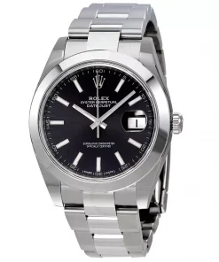 ROLEX  Datejust 41 Black Dial Automatic Stainless Steel Men’s Watch Item No. 126300BKSO
