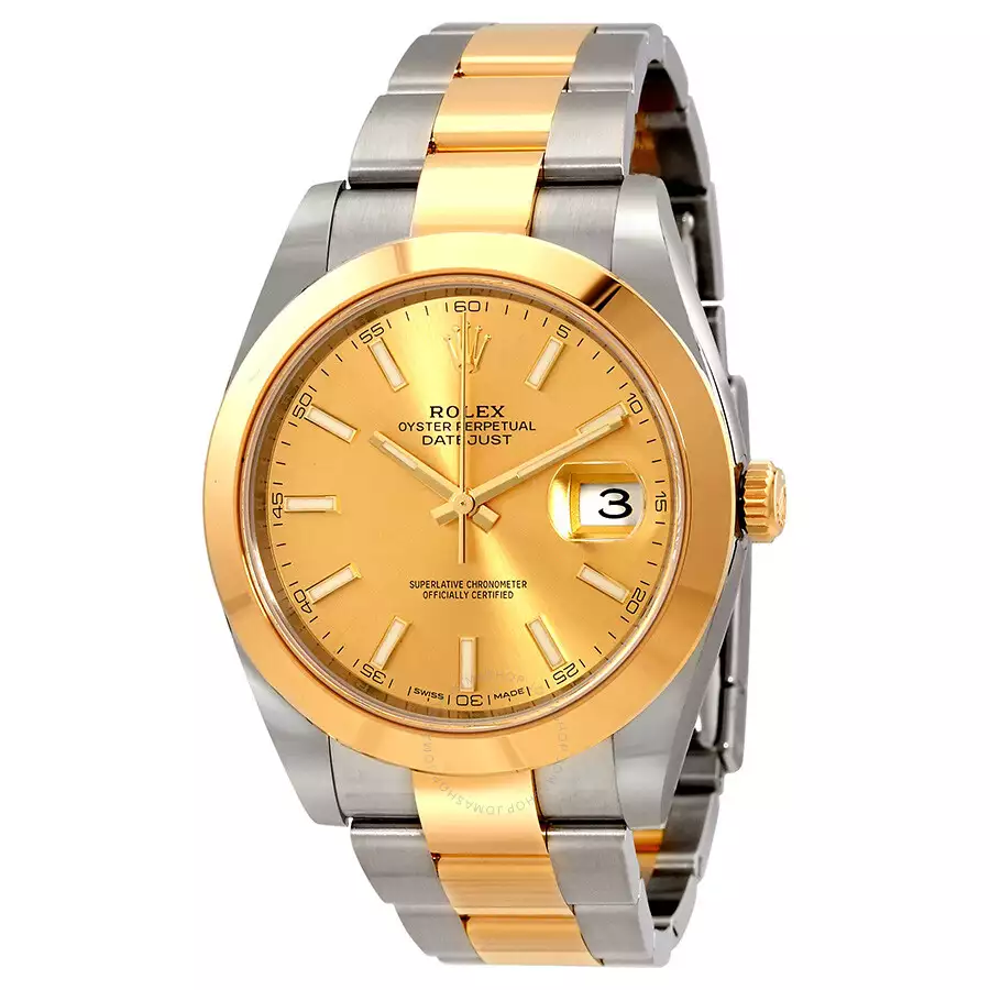 ROLEX  Datejust 41 Champagne Dial Steel and 18K Yellow Gold Oyster Men’s Watch Item No. 126303CSO ( Replica )