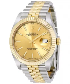 ROLEX  Datejust Champagne Dial Steel and 18K Yellow Gold Jubilee Men’s Watch Item No. 126333CSJ