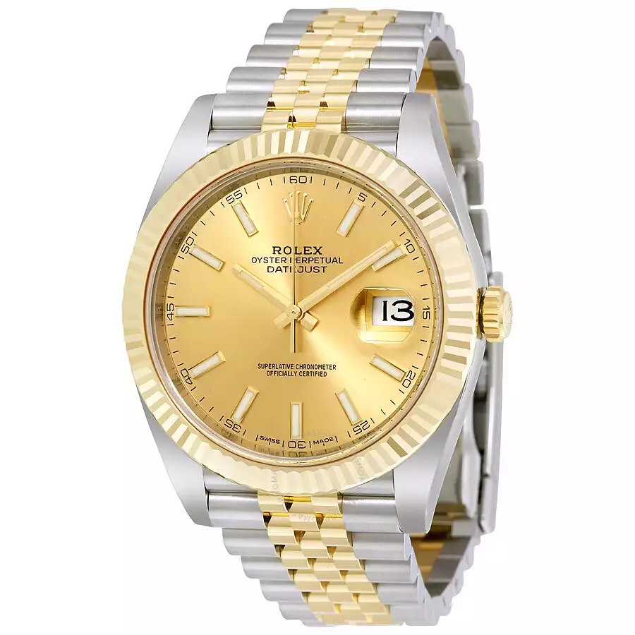 ROLEX  Datejust Champagne Dial Steel and 18K Yellow Gold Jubilee Men’s Watch Item No. 126333CSJ ( Replica )