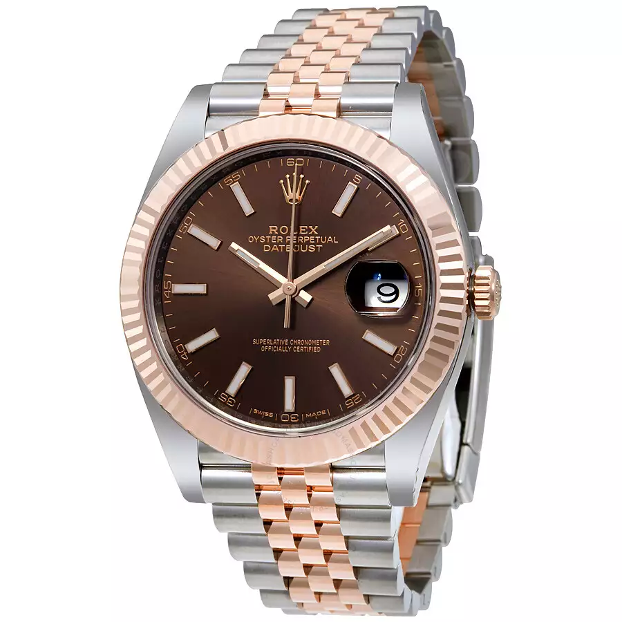 ROLEX  Datejust Chocolate Dial Steel and 18K Everose Gold Jubilee Men’s Watch CHSJ Item No. 126331 ( Replica )