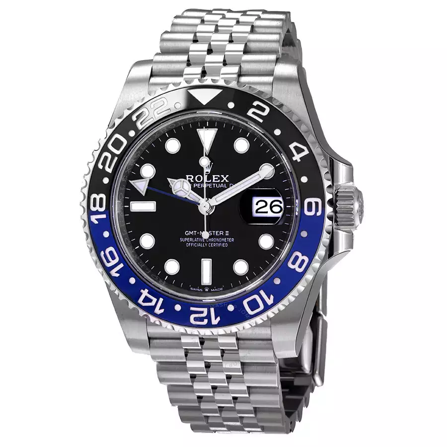 ROLEX  GMT-Master II GMT Black Dial Batman Bezel Men’s Watch Item No. 126710blnr ( Replica )