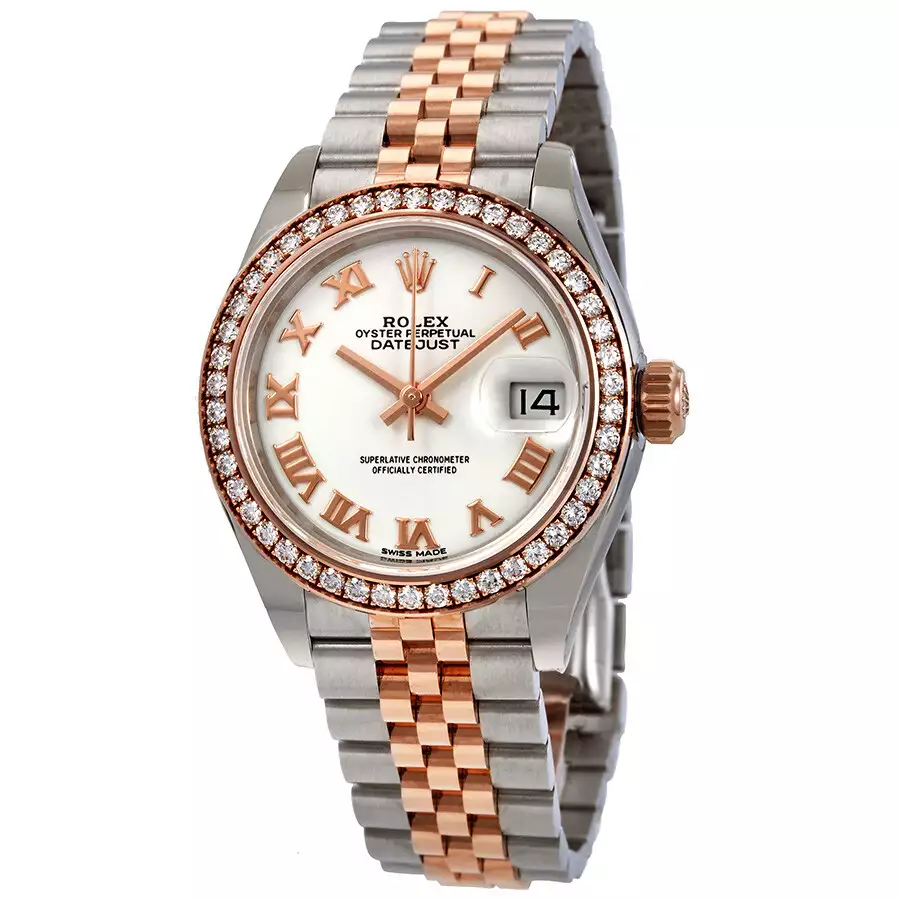 ROLEX  Lady Datejust White Dial Automatic Ladies Steel and 18K Everose Gold Jubilee Watch Item No. 279381WRJ ( Replica )
