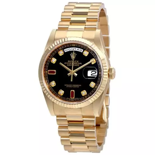 Rolex Oyster Perpetual Day-Date Automatic Men’s 18 Carat Yellow Gold President Watch 118238BKDRP ( Replica )