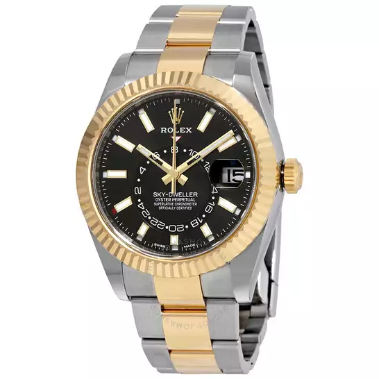 Rolex Sky-Dweller Automatic Men’s 18kt Yellow Gold Oyster Watch 326933BKSO ( Replica )