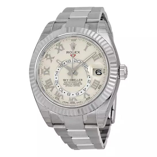 Rolex Sky Dweller Ivory Dial 18K White Gold Oyster Bracelet Automatic Men’s Watch 326939IVRO ( Replica )