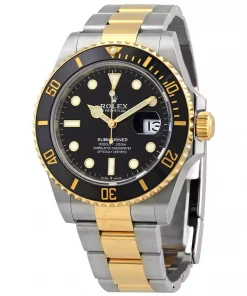 ROLEX  Submariner Black Dial Stainless Steel and 18K Yellow Gold Bracelet Automatic Men’s Watch BKSO Item No. 126613LN