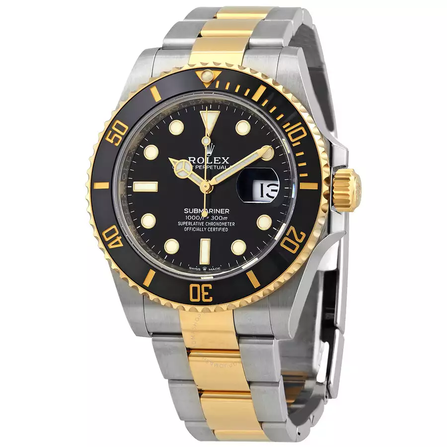 ROLEX  Submariner Black Dial Stainless Steel and 18K Yellow Gold Bracelet Automatic Men’s Watch BKSO Item No. 126613LN ( Replica )