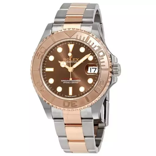 ROLEX  Yacht-Master Chocolate Dial Steel and 18K Everose Mid-size Oyster Watch Item No. 268621CHSO ( Replica )