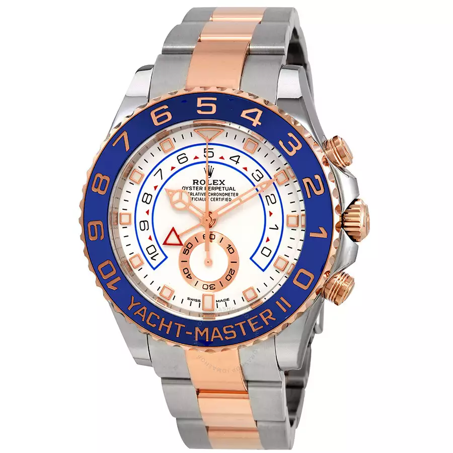ROLEX  Yacht-Master II Chronograph Automatic White Dial Men’s Steel and 18K Everose Gold Watch Item No. 116681-0002 ( Replica )