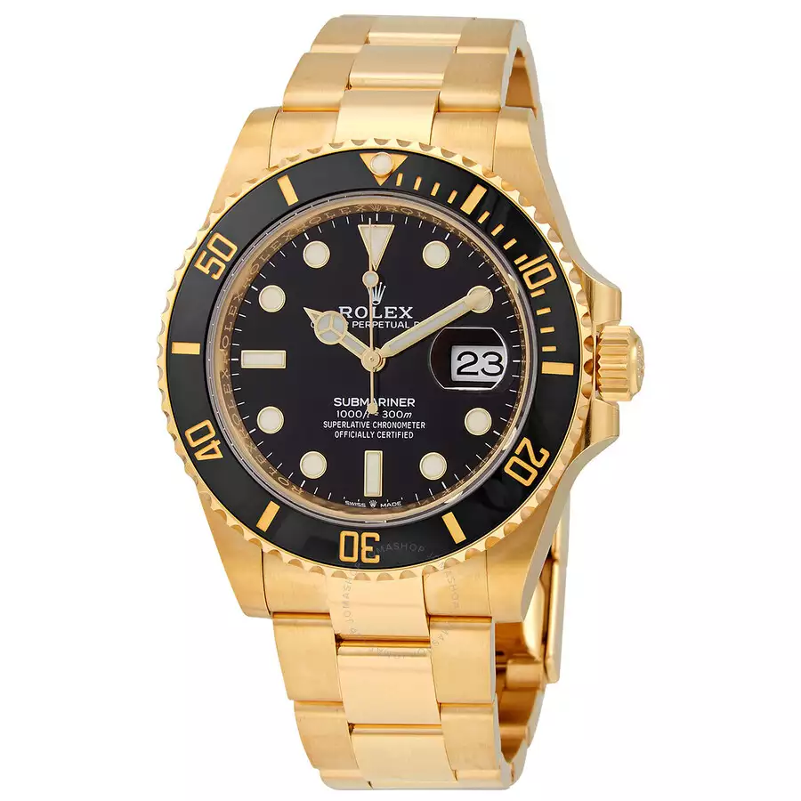 ROLEX  Submariner Black Dial 18K Yellow Gold Oyster Bracelet Automatic Men’s Watch BKSO Item No. 126618LN ( Replica )